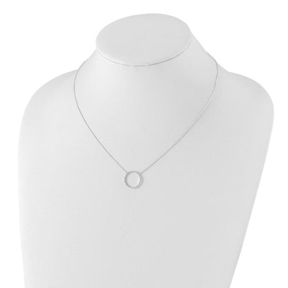 Sterlingsilber Kreis Zirkonia Halskette