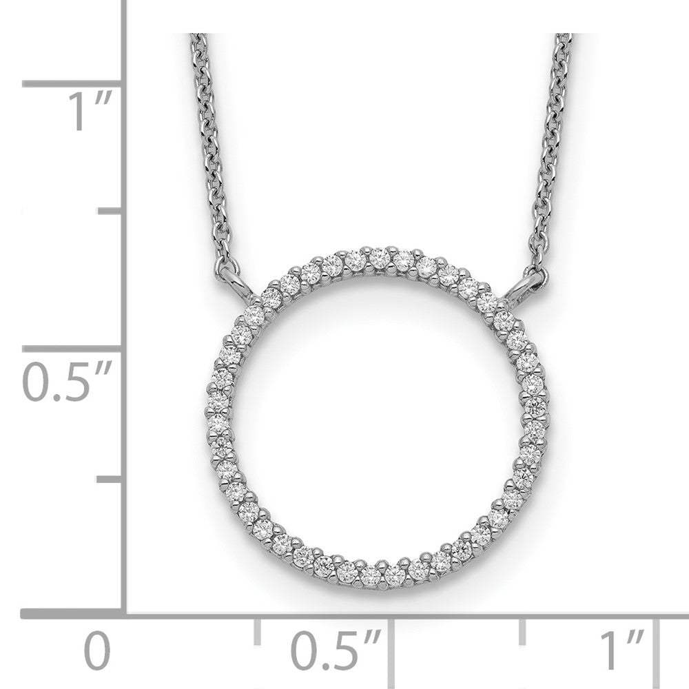 Sterlingsilber Kreis Zirkonia Halskette