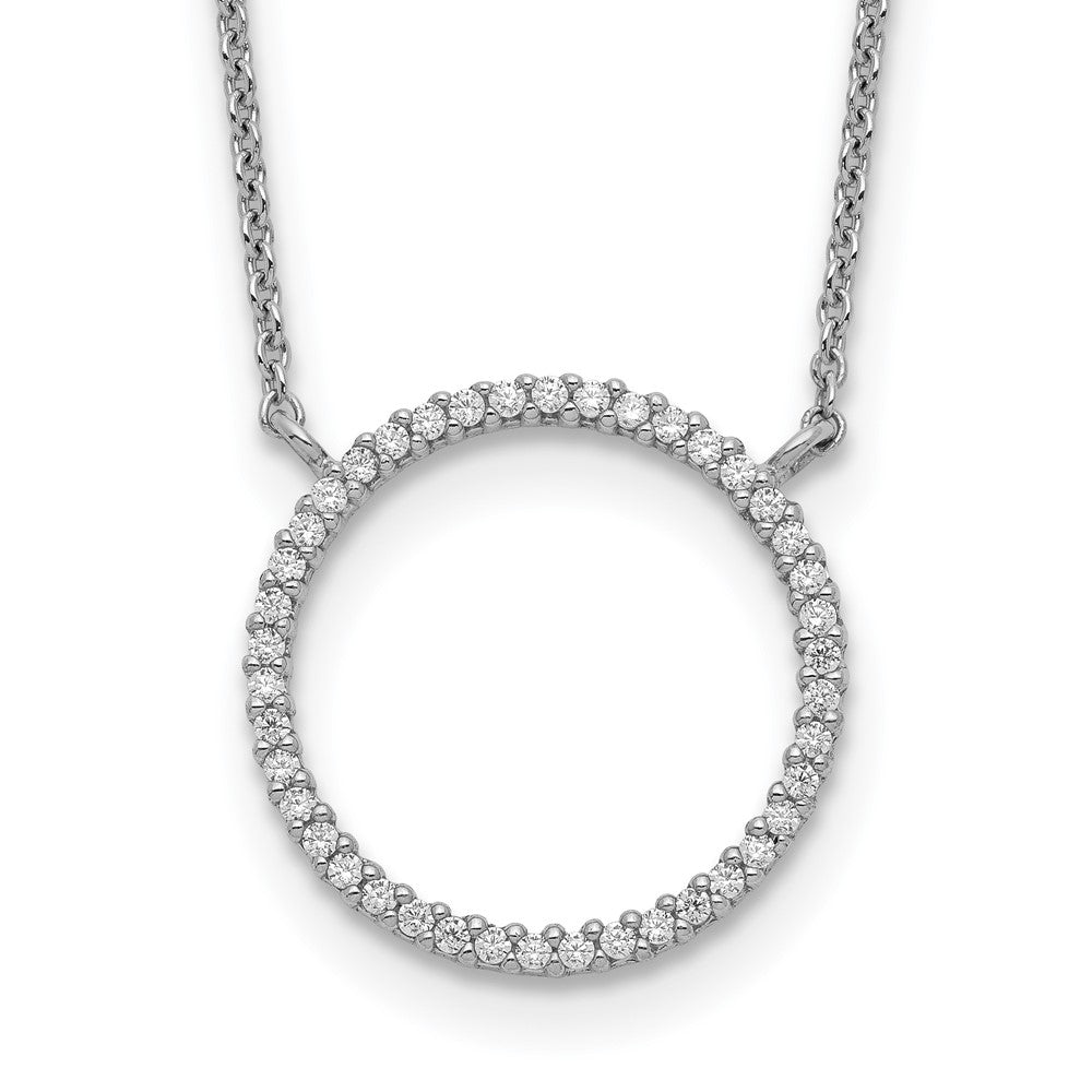 Sterlingsilber Kreis Zirkonia Halskette