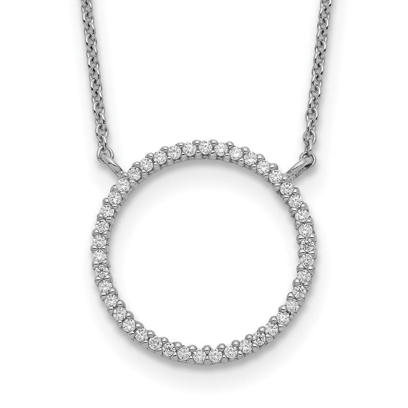 Sterlingsilber Kreis Zirkonia Halskette