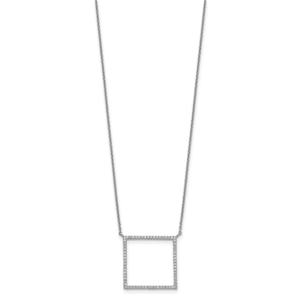 Sterlingsilber Quadratisch Zirkonia Halskette