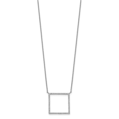 Sterlingsilber Quadratisch Zirkonia Halskette
