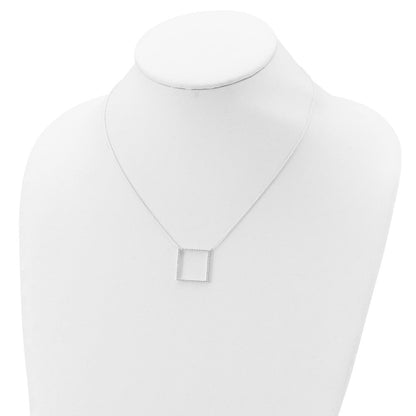Sterlingsilber Quadratisch Zirkonia Halskette