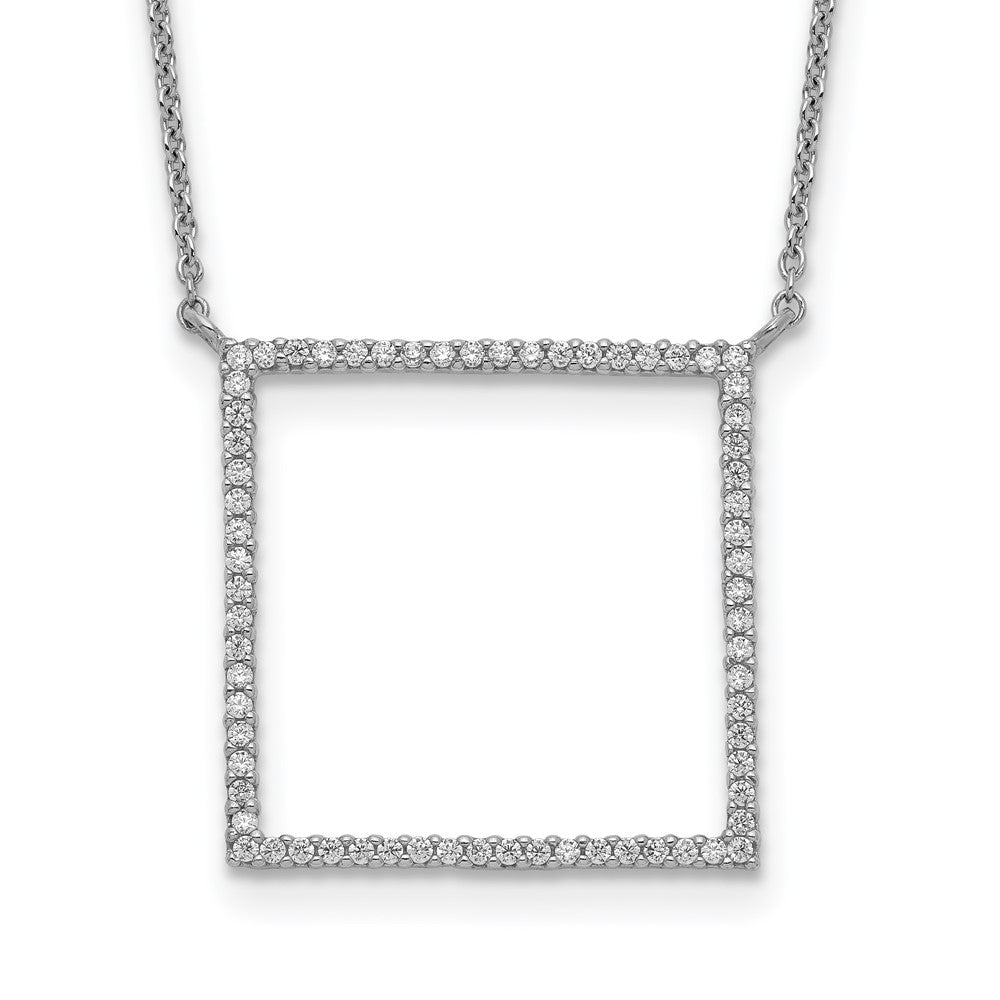 Sterlingsilber Quadratisch Zirkonia Halskette