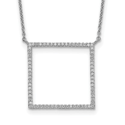 Sterlingsilber Quadratisch Zirkonia Halskette