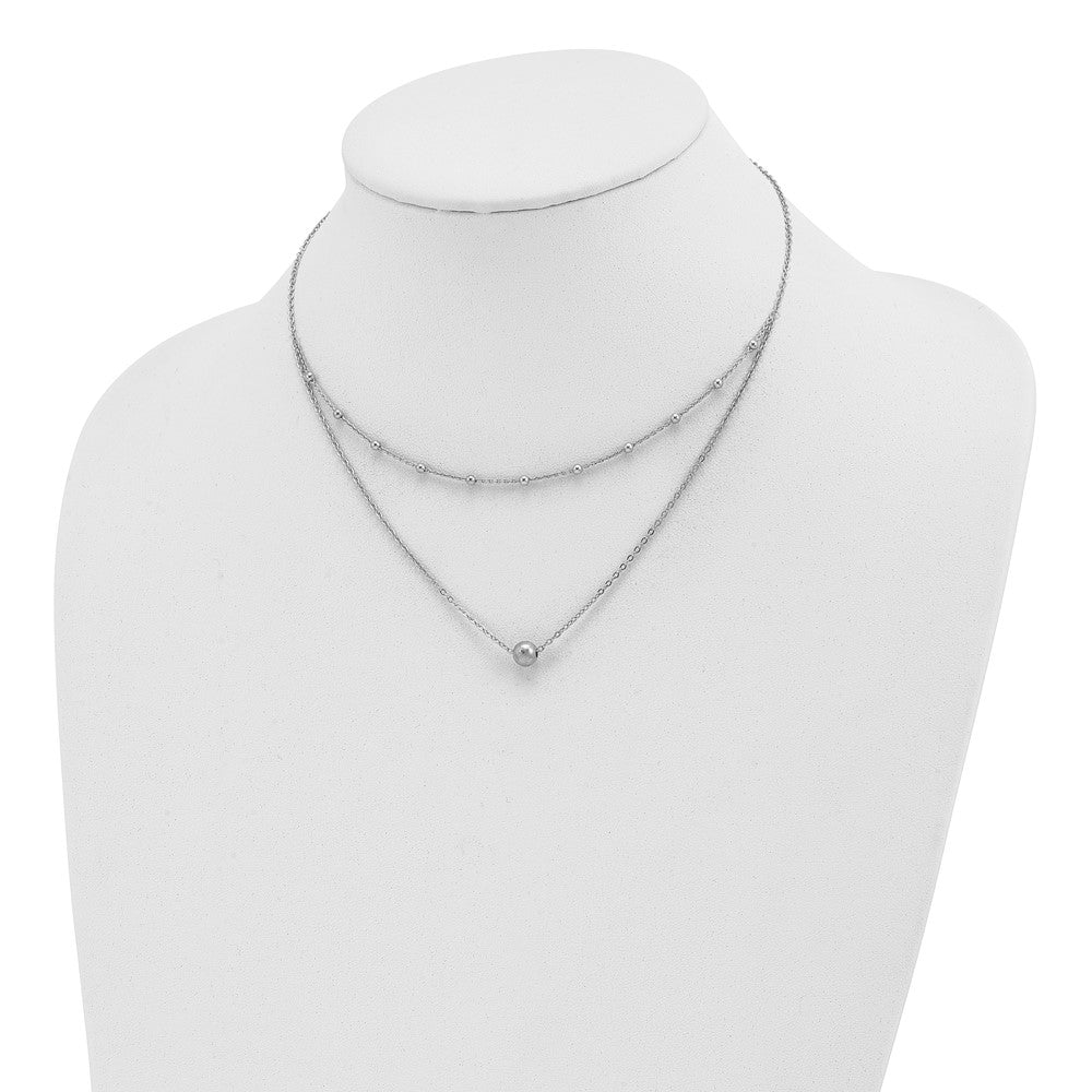 Sterlingsilber Poliert Gekugelt mit 4 in Verlängerung Choker