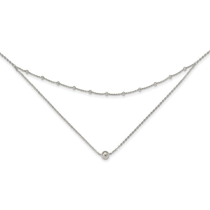 Sterlingsilber Poliert Gekugelt mit 4 in Verlängerung Choker