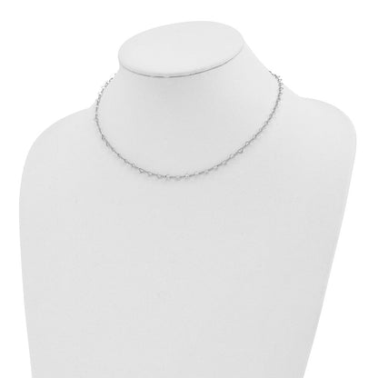 Sterlingsilber Poliert Herzen Glieder mit 4 in Verlängerung Choker