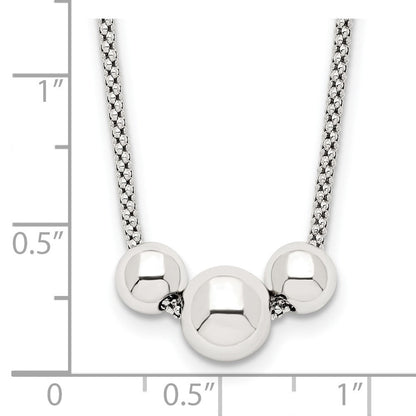 Sterlingsilber Poliert Perle Fantasieglieder Halskette