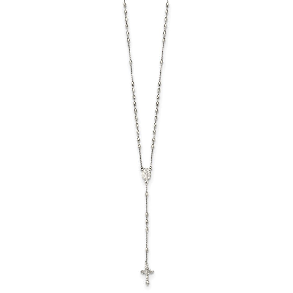 Sterlingsilber Gekugelt Rosenkranz18 Zoll Halskette Mit1.25 Verlängerung