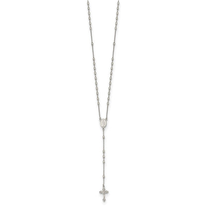 Sterlingsilber Gekugelt Rosenkranz18 Zoll Halskette Mit1.25 Verlängerung