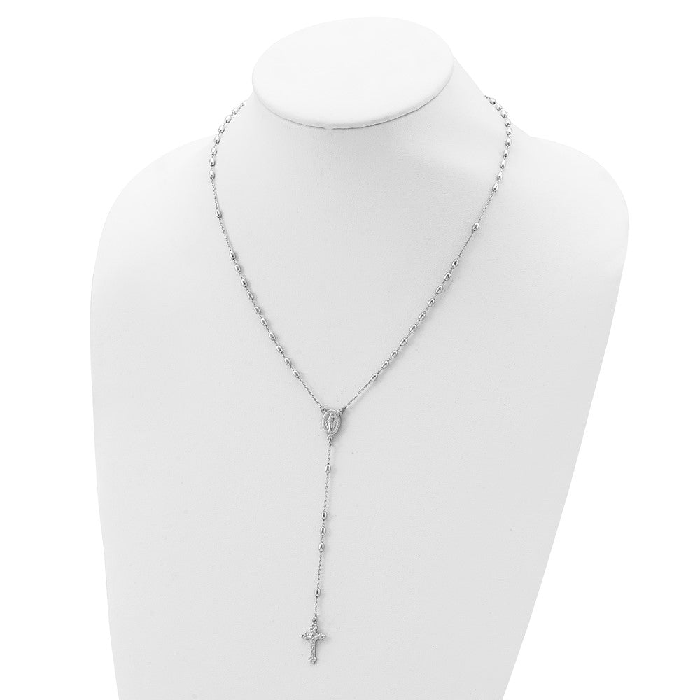 Sterlingsilber Gekugelt Rosenkranz18 Zoll Halskette Mit1.25 Verlängerung