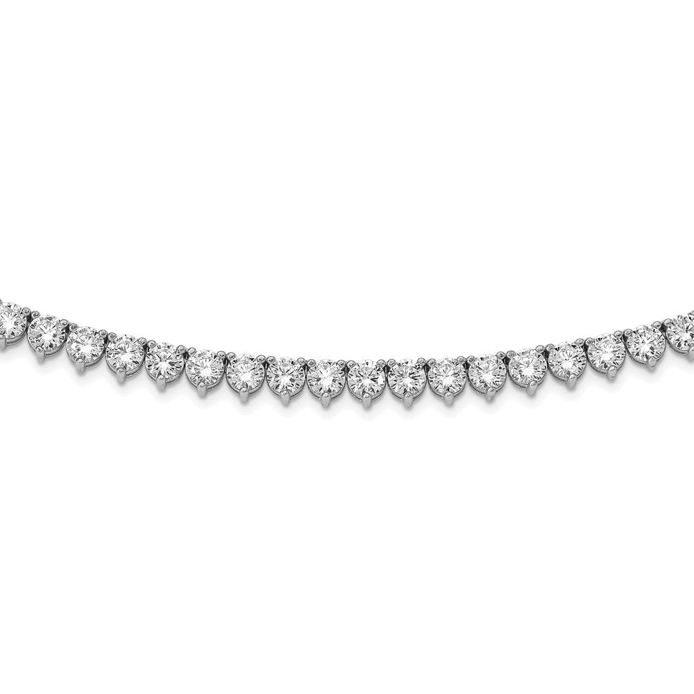 Sterlingsilber Schimmernd Rhodiniert 36 Zoll 155 Stein Zirkonia Riviera Halskette