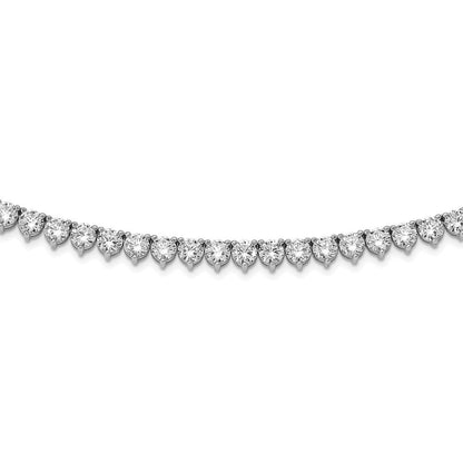 Sterlingsilber Schimmernd Rhodiniert 36 Zoll 155 Stein Zirkonia Riviera Halskette