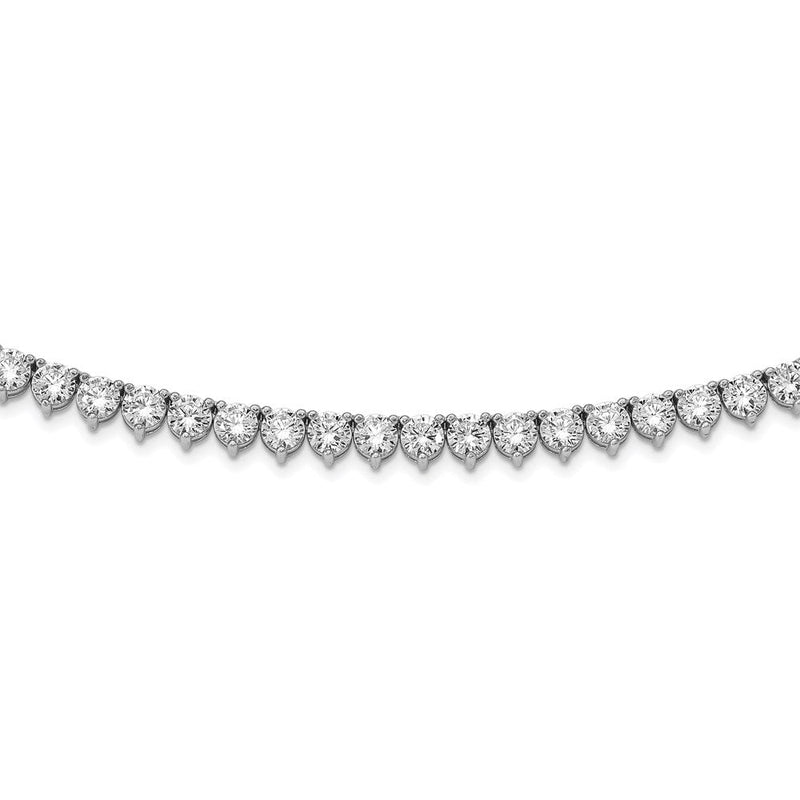 Sterlingsilber Schimmernd Rhodiniert 36 Zoll 155 Stein Zirkonia Riviera Halskette