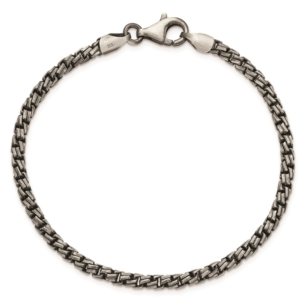 Sterlingsilber Antikisiert Gebürstet Gliederarmband