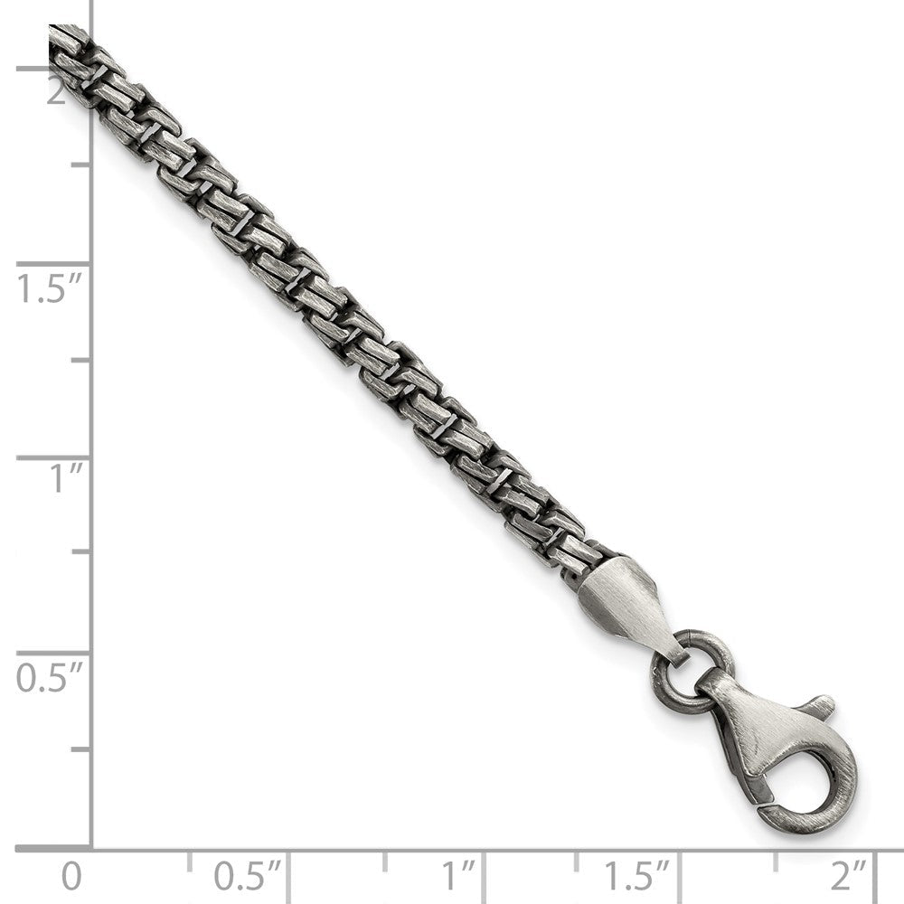 Sterlingsilber Antikisiert Gebürstet Gliederarmband