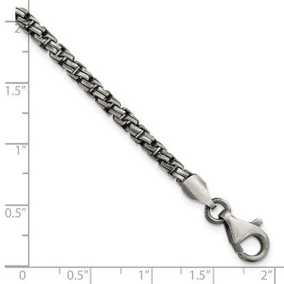 Sterlingsilber Antikisiert Gebürstet Gliederarmband