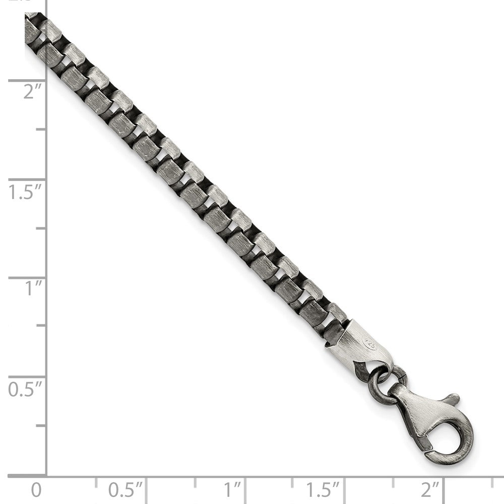 Sterlingsilber Antikisiert Gebürstet Venezianer Gliederarmband