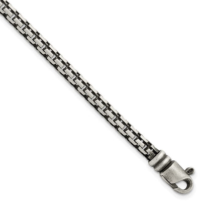 Sterlingsilber Gebürstet Antikisiert Bismarck Gliederarmband