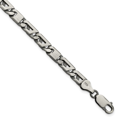 Sterlingsilber Antikisiert Gebürstet Glieder Gliederarmband