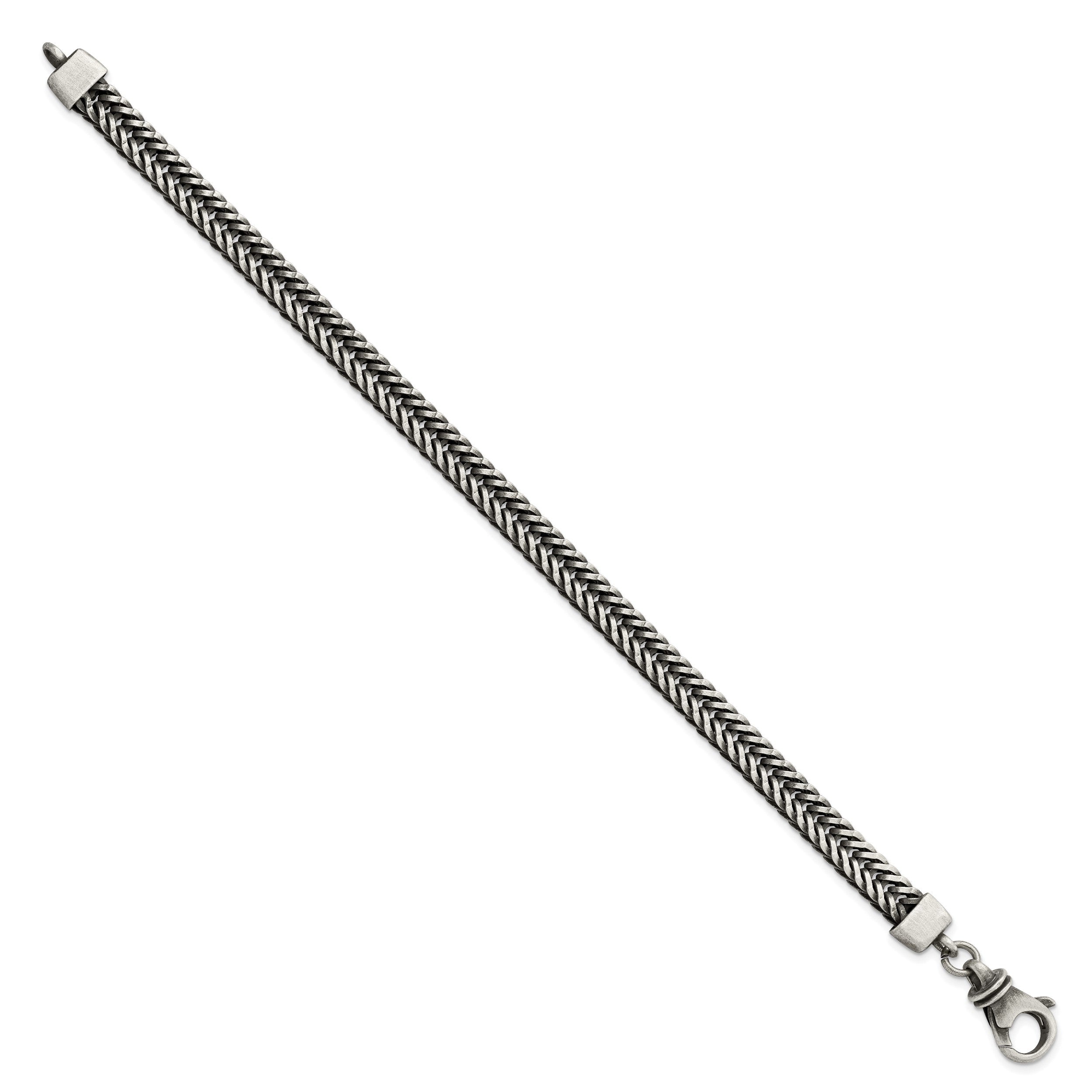 Sterlingsilber Gebürstet Antikisiert Weizen Gliederarmband