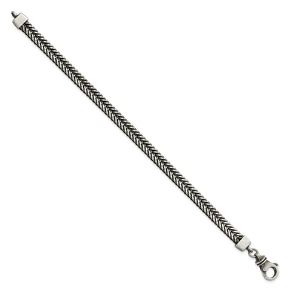 Sterlingsilber Gebürstet Antikisiert Weizen Gliederarmband