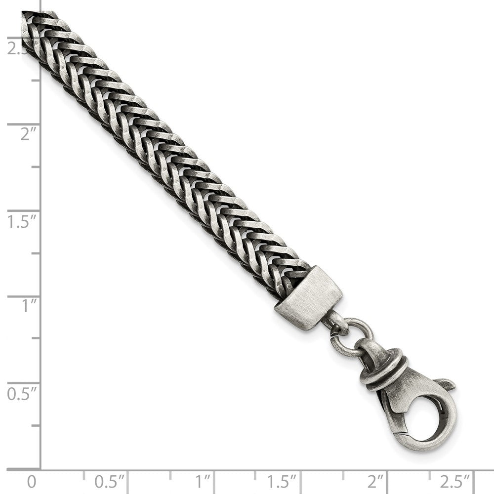 Sterlingsilber Gebürstet Antikisiert Weizen Gliederarmband
