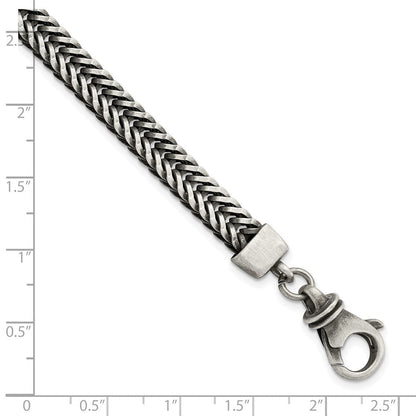 Sterlingsilber Gebürstet Antikisiert Weizen Gliederarmband