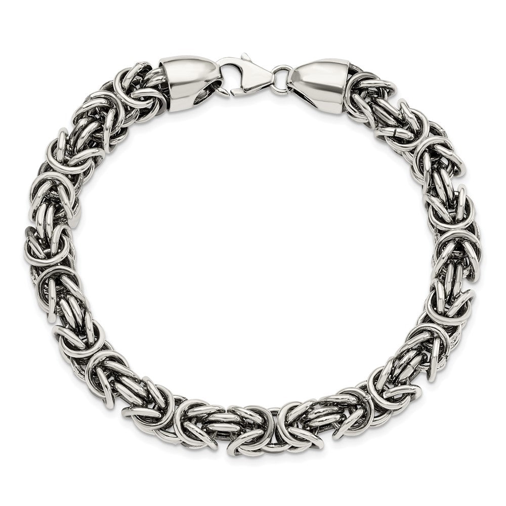 Sterlingsilber Poliert & Antikisiert Byzantiner Gliederarmband