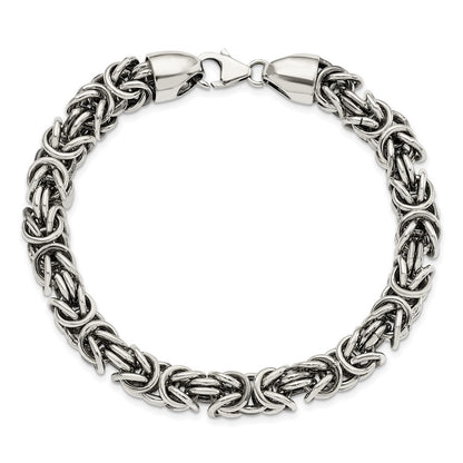 Sterlingsilber Poliert & Antikisiert Byzantiner Gliederarmband