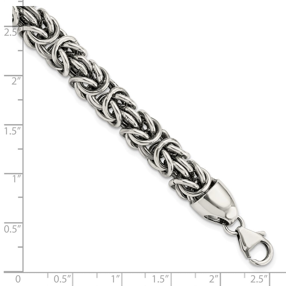 Sterlingsilber Poliert & Antikisiert Byzantiner Gliederarmband