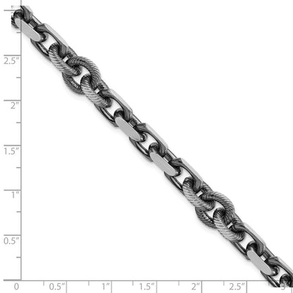Sterlingsilber Herren Antikisiert Gebürstet Ankerkette/twisted Erbs Gliederarmband