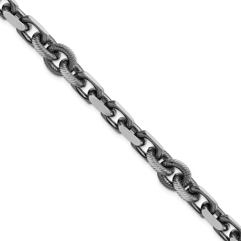 Sterlingsilber Herren Antikisiert Gebürstet Ankerkette/twisted Erbs Gliederarmband