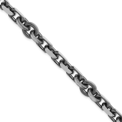 Sterlingsilber Herren Antikisiert Gebürstet Ankerkette/twisted Erbs Gliederarmband