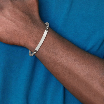 8 Zoll Sterlingsilber Antikisiert Gebürstet Id Venezianer Armband