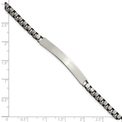 8 Zoll Sterlingsilber Antikisiert Gebürstet Id Venezianer Armband