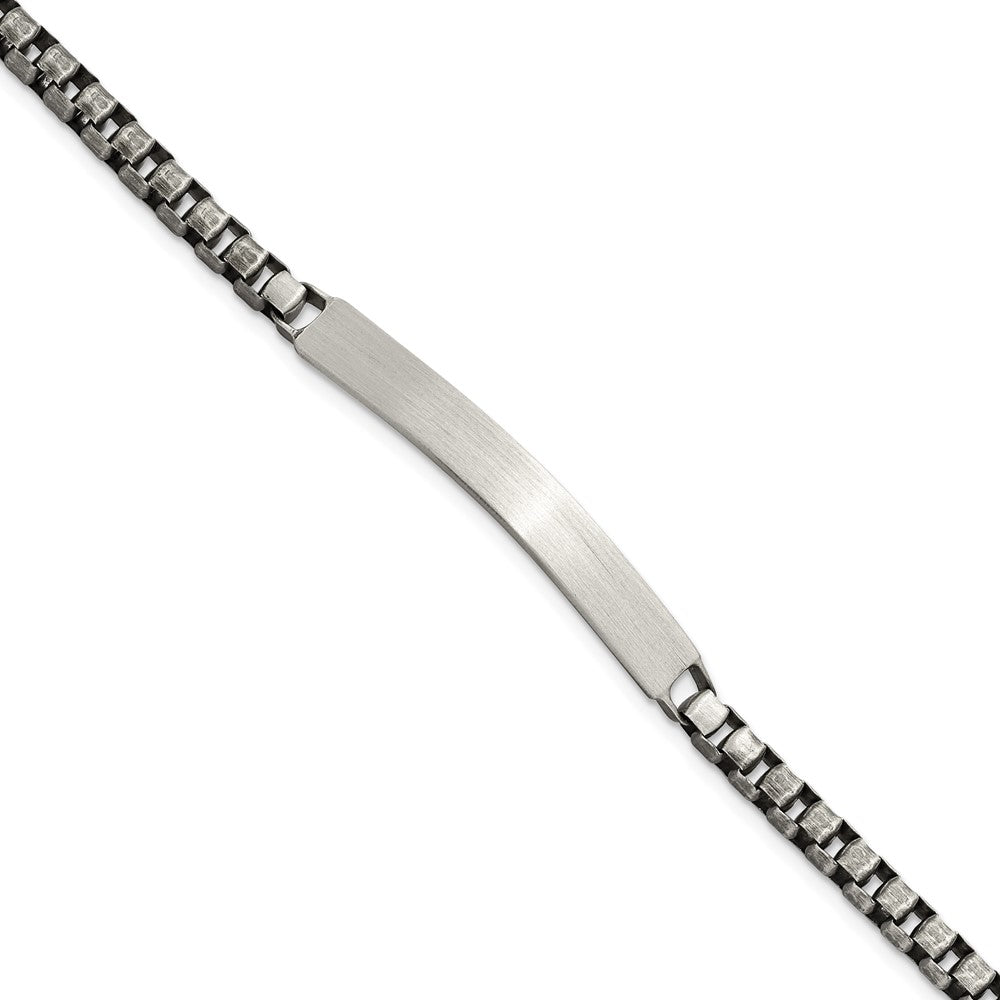 8 Zoll Sterlingsilber Antikisiert Gebürstet Id Venezianer Armband