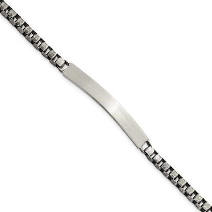 8 Zoll Sterlingsilber Antikisiert Gebürstet Id Venezianer Armband