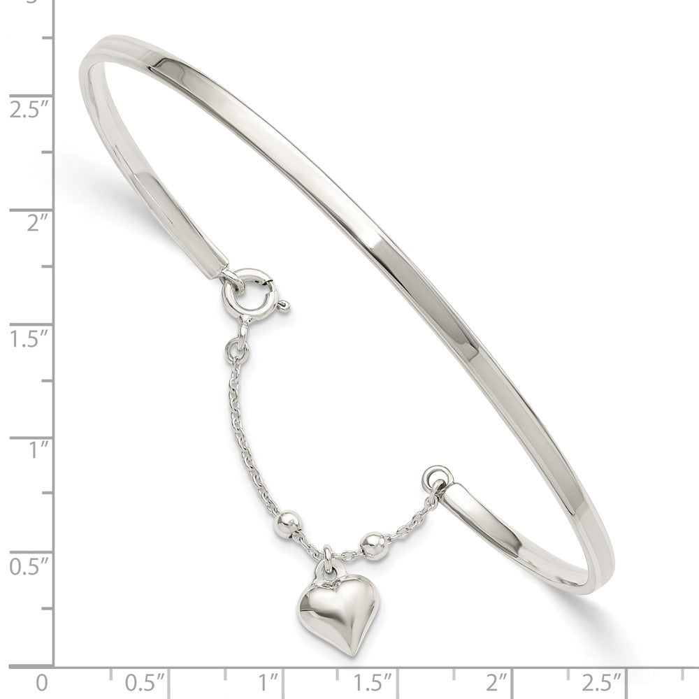 Sterlingsilber Gewölbt Herz Armreif Fußkettchen