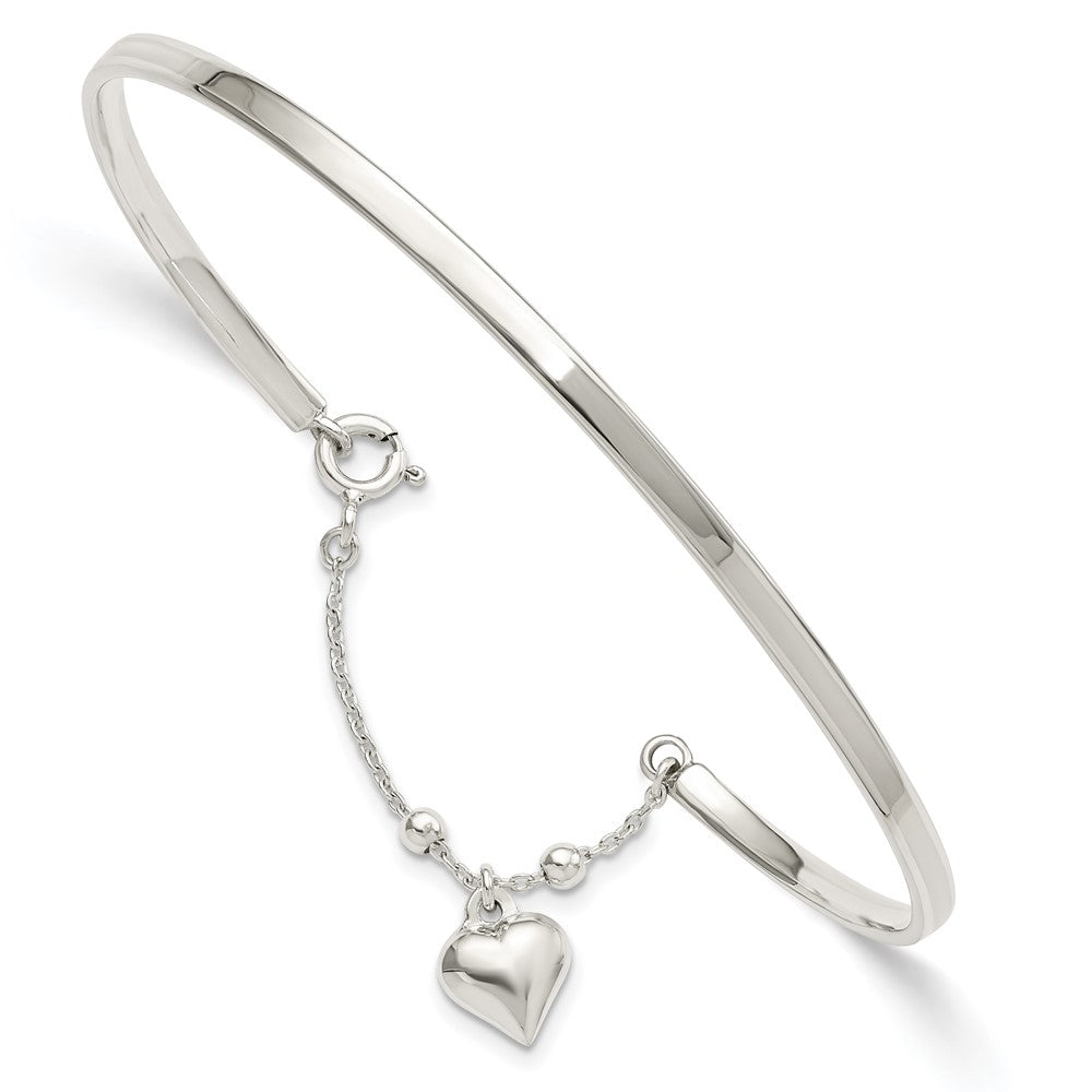 Sterlingsilber Gewölbt Herz Armreif Fußkettchen