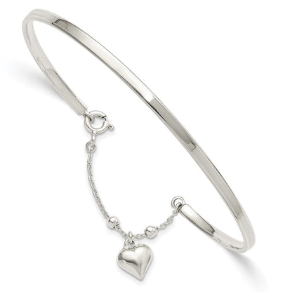 Sterlingsilber Gewölbt Herz Armreif Fußkettchen