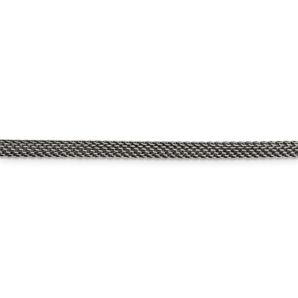 Sterlingsilber 4mm Fantasie Antikisiert Netz Halskette