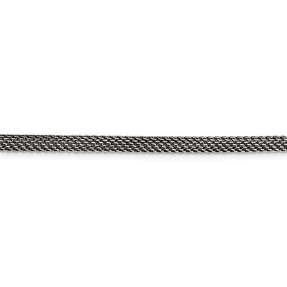 Sterlingsilber 4mm Fantasie Antikisiert Netz Halskette