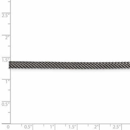 Sterlingsilber 4mm Fantasie Antikisiert Netz Halskette