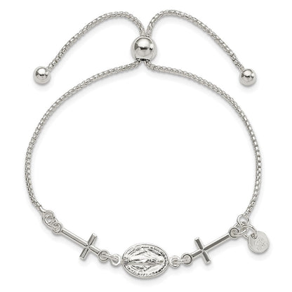 Sterlingsilber Wundertätig & Crosses Verstellbar Armband