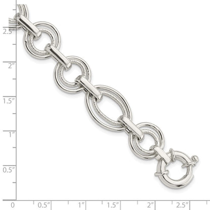 7.25 Zoll Sterlingsilber Poliert Fantasieglieder Armband