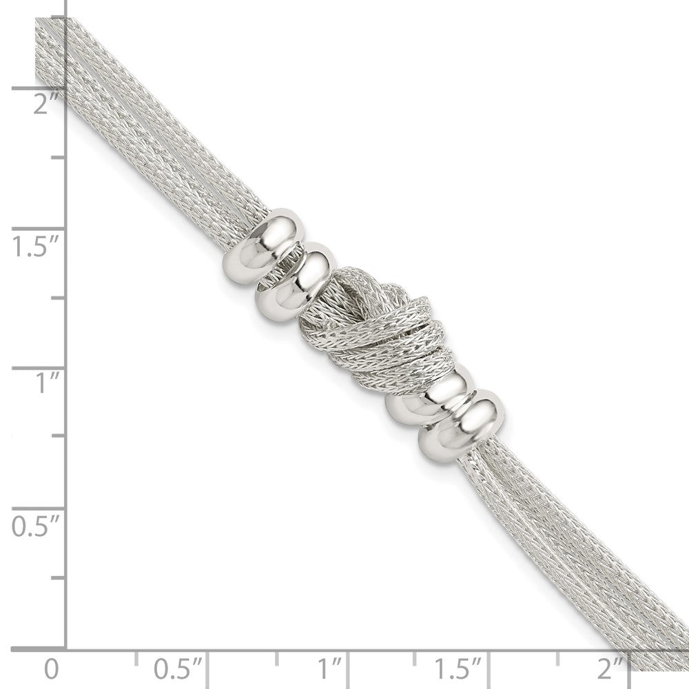 7.5 Zoll Sterlingsilber Poliert Knoten Armband