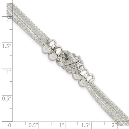 7.5 Zoll Sterlingsilber Poliert Knoten Armband