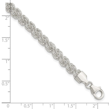 7.5 Zoll Sterlingsilber Poliert Liebe Knoten Armband